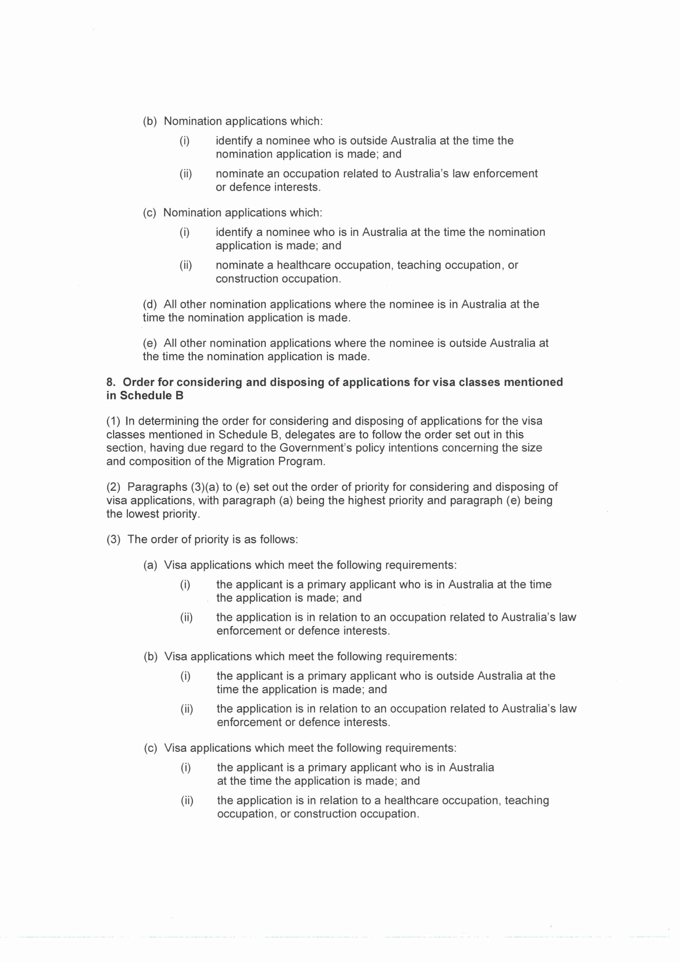 Ministerial Direction 119, official page 6 of 8
