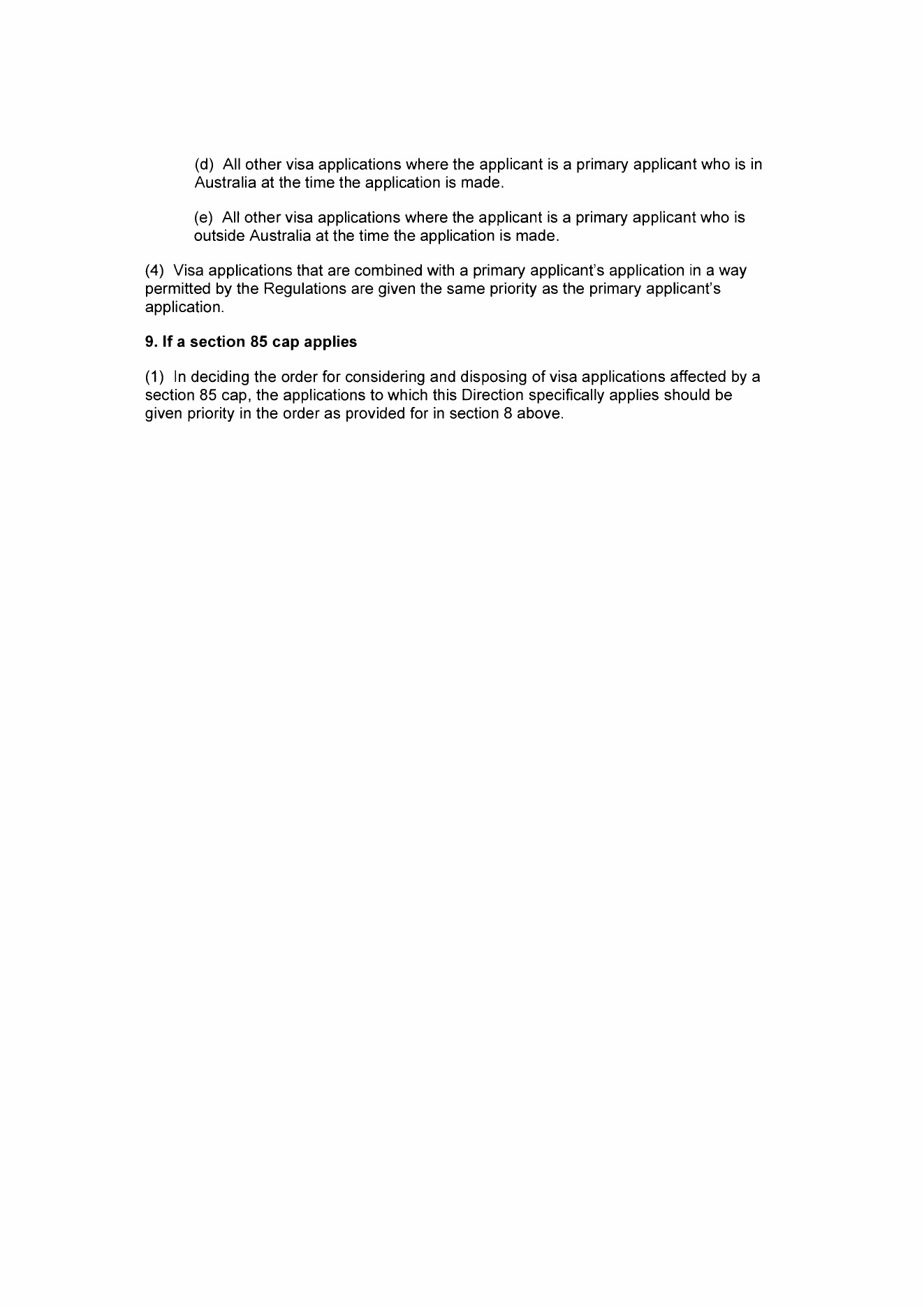 Ministerial Direction 119, official page 7 of 8