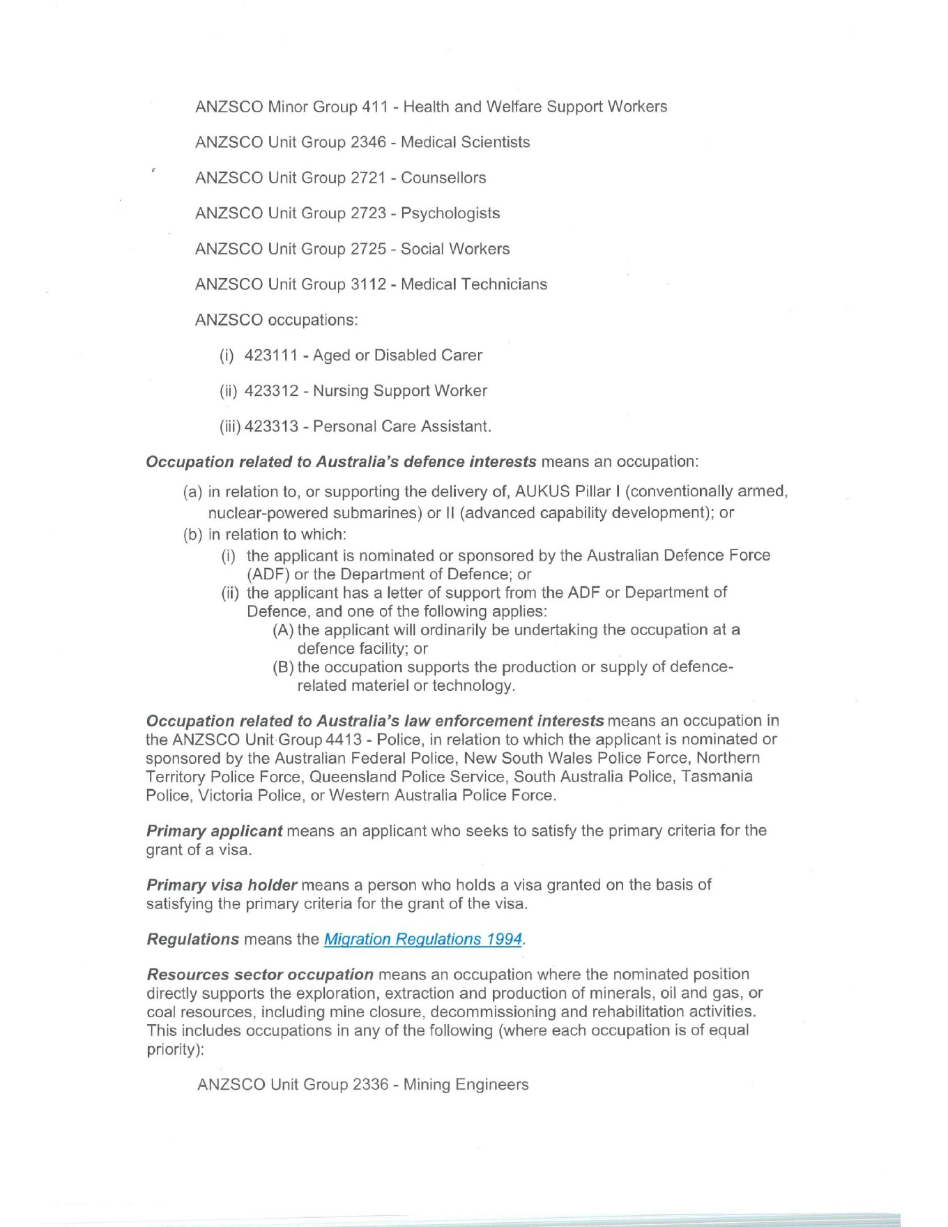 Ministerial Direction 122, official page 4 of 7